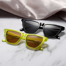 Load image into Gallery viewer, SO&amp;EI Retro Small Cat Eye Jelly Color Sunglasses Women Green Tea Eyewear Shades UV400 Men Gradient Color Sun Glasses