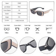 Load image into Gallery viewer, SO&amp;EI Retro Small Rectangle Sunglasses Women Ins Popular Fashion Candy Color Eyewear Men Square Sun Glasses Shades UV400
