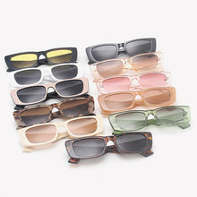 Load image into Gallery viewer, SO&amp;EI Retro Small Rectangle Sunglasses Women Ins Popular Fashion Candy Color Eyewear Men Square Sun Glasses Shades UV400