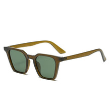 Carica l&#39;immagine nel visualizzatore di Gallery, SO&amp;EI Retro Square Candy Color Occhiali da sole da donna Blu Verde Shades UV400 Men Cat Eye Occhiali da sole Leopard Gradient Eyewear 