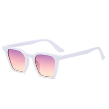 Carica l&#39;immagine nel visualizzatore di Gallery, SO&amp;EI Retro Square Candy Color Occhiali da sole da donna Blu Verde Shades UV400 Men Cat Eye Occhiali da sole Leopard Gradient Eyewear 