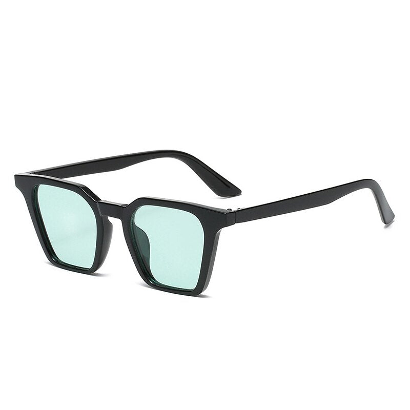 SO&EI Retro Square Candy Color Occhiali da sole da donna Blu Verde Shades UV400 Men Cat Eye Occhiali da sole Leopard Gradient Eyewear 