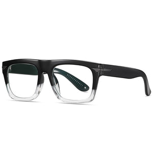 SO&EI Retro Square Clear Anti-Blu-Ray Eyewear TR90 Women Glasses Frame Men Optical Eyeglasses Frame Computer Goggles