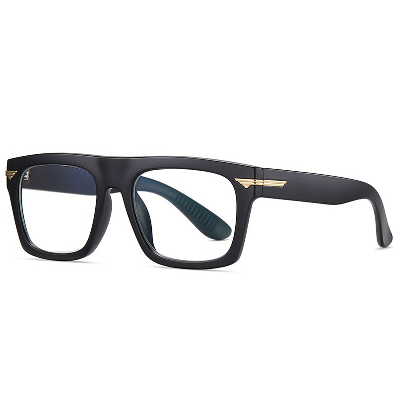 SO&EI Retro Square Clear Anti-Blu-Ray Eyewear TR90 Women Glasses Frame Men Optical Eyeglasses Frame Computer Goggles