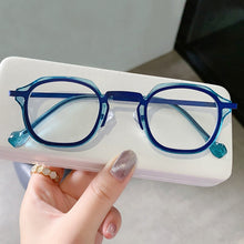 Load image into Gallery viewer, SO&amp;EI Retro Square TR90 Metal Women Glasses Frame Clear Anti-Blu-Ray Spring Hinge Men Optical Eyeglasses Frame