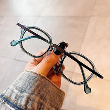 Load image into Gallery viewer, SO&amp;EI Retro Square TR90 Metal Women Glasses Frame Clear Anti-Blu-Ray Spring Hinge Men Optical Eyeglasses Frame