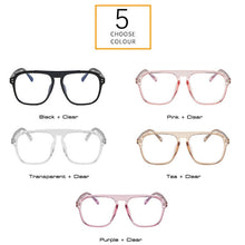 Load image into Gallery viewer, SO&amp;EI Vintage Square TR90 Spring Hinge Women Nail Glasses Frame Men Optical Eyeglasses Frame Stainless Steel Wire Arm Eyewear