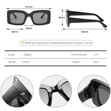 Load image into Gallery viewer, SO&amp;EI Vintage Square Women Sunglasses UV400 Men Trending Red Blue Sun Glasses Outdoor Eyewear Shades