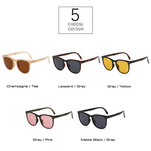 SO&amp;EI Foldable Women Round Sunglasses Shades UV400 Retro Rivets Eyewear Trending Men Driving Sun Glasses