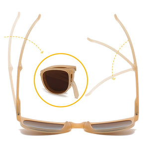 SO&amp;EI Foldable Women Round Sunglasses Shades UV400 Retro Rivets Eyewear Trending Men Driving Sun Glasses
