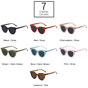SO&amp;EI Retro Jelly Color Round Sunglasses Women Blue Pink Trending Shades UV400 Men Sun Glasses