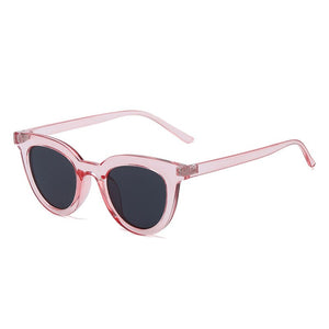SO&amp;EI Retro Jelly Color Round Sunglasses Women Blue Pink Trending Shades UV400 Men Sun Glasses