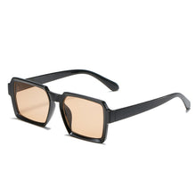 Carica l&#39;immagine nel visualizzatore di Gallery, SO&amp;EI Retro Square Gradient Sunglasses Women Champagne Yellow Shades UV400 Men Trending Sun Glasses