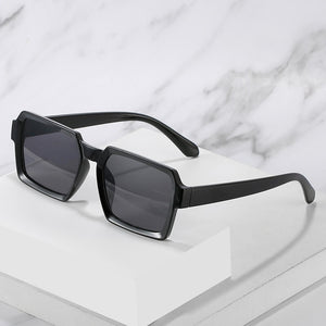 SO&amp;EI Retro Square Gradient Sunglasses Women Champagne Yellow Shades UV400 Men Trending Sun Glasses
