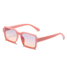 Carica l&#39;immagine nel visualizzatore di Gallery, SO&amp;EI Retro Square Gradient Sunglasses Women Champagne Yellow Shades UV400 Men Trending Sun Glasses