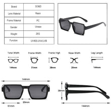 Carica l&#39;immagine nel visualizzatore di Gallery, SO&amp;EI Retro Square Gradient Sunglasses Women Champagne Yellow Shades UV400 Men Trending Sun Glasses