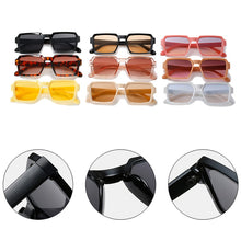 Carica l&#39;immagine nel visualizzatore di Gallery, SO&amp;EI Retro Square Gradient Sunglasses Women Champagne Yellow Shades UV400 Men Trending Sun Glasses