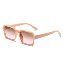 Carica l&#39;immagine nel visualizzatore di Gallery, SO&amp;EI Retro Square Gradient Sunglasses Women Champagne Yellow Shades UV400 Men Trending Sun Glasses