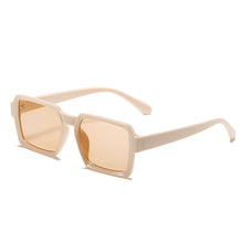 Carica l&#39;immagine nel visualizzatore di Gallery, SO&amp;EI Retro Square Gradient Sunglasses Women Champagne Yellow Shades UV400 Men Trending Sun Glasses
