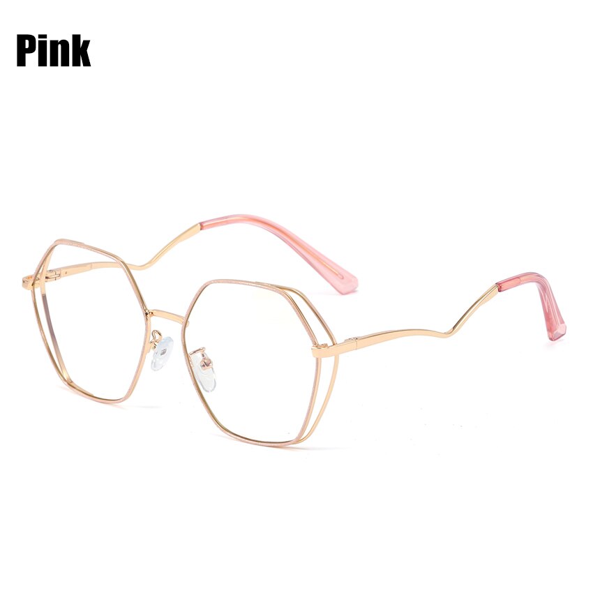 SOOLALA 2023 Irregular Alloy Eyewear Prescription Myopia Eyeglasses Frame Women Transparent Computer Anti Blue Light Glasses