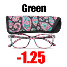 Load image into Gallery viewer, SOOLALA Floral Printed Myopia Glasses Prescription Women Computer Optical Frames -0.5 -0.75 -1.0 -1.5 -2.0 -2.5 -3.0 -3.5 -4.0