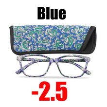 Load image into Gallery viewer, SOOLALA Floral Printed Myopia Glasses Prescription Women Computer Optical Frames -0.5 -0.75 -1.0 -1.5 -2.0 -2.5 -3.0 -3.5 -4.0