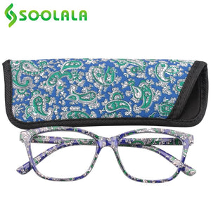 SOOLALA Floral Printed Myopia Glasses Prescription Women Computer Optical Frames -0.5 -0.75 -1.0 -1.5 -2.0 -2.5 -3.0 -3.5 -4.0