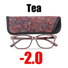 Load image into Gallery viewer, SOOLALA Floral Printed Myopia Glasses Prescription Women Computer Optical Frames -0.5 -0.75 -1.0 -1.5 -2.0 -2.5 -3.0 -3.5 -4.0
