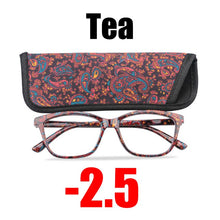 Load image into Gallery viewer, SOOLALA Floral Printed Myopia Glasses Prescription Women Computer Optical Frames -0.5 -0.75 -1.0 -1.5 -2.0 -2.5 -3.0 -3.5 -4.0