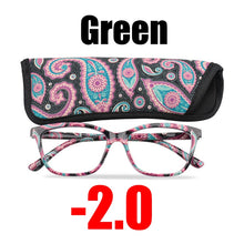 Load image into Gallery viewer, SOOLALA Floral Printed Myopia Glasses Prescription Women Computer Optical Frames -0.5 -0.75 -1.0 -1.5 -2.0 -2.5 -3.0 -3.5 -4.0
