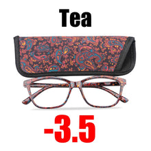 Load image into Gallery viewer, SOOLALA Floral Printed Myopia Glasses Prescription Women Computer Optical Frames -0.5 -0.75 -1.0 -1.5 -2.0 -2.5 -3.0 -3.5 -4.0