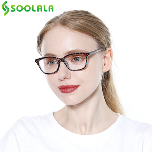 SOOLALA Floral Printed Myopia Glasses Prescription Women Computer Optical Frames -0.5 -0.75 -1.0 -1.5 -2.0 -2.5 -3.0 -3.5 -4.0