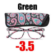 Load image into Gallery viewer, SOOLALA Floral Printed Myopia Glasses Prescription Women Computer Optical Frames -0.5 -0.75 -1.0 -1.5 -2.0 -2.5 -3.0 -3.5 -4.0