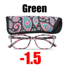 Load image into Gallery viewer, SOOLALA Floral Printed Myopia Glasses Prescription Women Computer Optical Frames -0.5 -0.75 -1.0 -1.5 -2.0 -2.5 -3.0 -3.5 -4.0