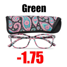 Load image into Gallery viewer, SOOLALA Floral Printed Myopia Glasses Prescription Women Computer Optical Frames -0.5 -0.75 -1.0 -1.5 -2.0 -2.5 -3.0 -3.5 -4.0