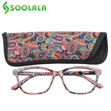 Load image into Gallery viewer, SOOLALA Floral Printed Myopia Glasses Prescription Women Computer Optical Frames -0.5 -0.75 -1.0 -1.5 -2.0 -2.5 -3.0 -3.5 -4.0