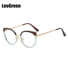 Load image into Gallery viewer, SOOLALA Optic Glasses Frame Woman Sping Hinged Cat Eye Anti Blue Light Glasses Prescription Transparent Computer Eyewear