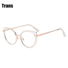 Load image into Gallery viewer, SOOLALA Optic Glasses Frame Woman Sping Hinged Cat Eye Anti Blue Light Glasses Prescription Transparent Computer Eyewear