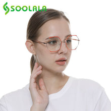 Load image into Gallery viewer, SOOLALA Oversized Alloy Irregular Women Optical Glasses Frame Prescription Transparent Lens Anti Blue Light Computer Eyeglasses