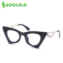 Load image into Gallery viewer, SOOLALA Prescription Glasses Irregular Cat Eye Women Myopia Optical Glasses Frame Eyeglasses Anti Blue Light Computer Eyewear