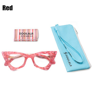 SOOLALA Prescription Glasses Irregular Cat Eye Women Myopia Optical Glasses Frame Eyeglasses Anti Blue Light Computer Eyewear