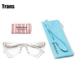 SOOLALA Prescription Glasses Irregular Cat Eye Women Myopia Optical Glasses Frame Eyeglasses Anti Blue Light Computer Eyewear