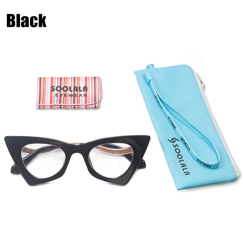 SOOLALA Prescription Glasses Irregular Cat Eye Women Myopia Optical Glasses Frame Eyeglasses Anti Blue Light Computer Eyewear