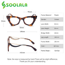 Load image into Gallery viewer, SOOLALA Prescription Glasses Irregular Cat Eye Women Myopia Optical Glasses Frame Eyeglasses Anti Blue Light Computer Eyewear