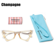 Load image into Gallery viewer, SOOLALA Prescription Glasses Irregular Cat Eye Women Myopia Optical Glasses Frame Eyeglasses Anti Blue Light Computer Eyewear
