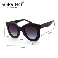 Load image into Gallery viewer, SORVINO 2023 Retro Oversized Cat Eye Sunglasses Women  Brand Designer 90s Tortoiseshell Cateye Sun Glasses Shades SP107