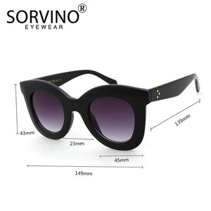 SORVINO 2023 Retro Oversized Cat Eye Sunglasses Women  Brand Designer 90s Tortoiseshell Cateye Sun Glasses Shades SP107