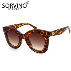 SORVINO 2023 Retro Oversized Cat Eye Sunglasses Women  Brand Designer 90s Tortoiseshell Cateye Sun Glasses Shades SP107