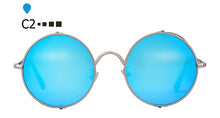 Load image into Gallery viewer, SORVINO Retro Womens Mens Round Sunglasses 2023  Brand Designer Steampunk Goggles Mirror Circle Sun Glasses UV Oculos P408