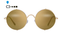 Load image into Gallery viewer, SORVINO Retro Womens Mens Round Sunglasses 2023  Brand Designer Steampunk Goggles Mirror Circle Sun Glasses UV Oculos P408